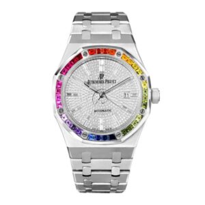 Audemars Piguet Royal Oak 15413BC, Rainbow, 18K White Gold, Diamond Pave Dial, 41 mm (1)
