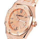 Audemars Piguet Royal Oak 67630OR, Mini, Frosted 18K Rose Gold, Petite Tapisserie Rose Dial, 23 mm - Image 3