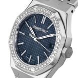 Audemars Piguet Royal Oak 15551ST, Stainless Steel, Diamond Bezel, Blue Index Dial, 37 mm - Image 3