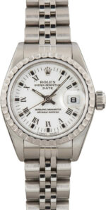 Ladies Rolex Date 69240 White Roman Dial (2)