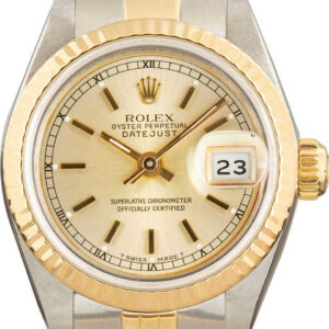 Ladies Rolex Datejust 69173 Champagne Dial