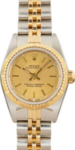 Ladies Rolex Oyster Perpetual 26 Two Tone 76243 Champagne Dial (2)