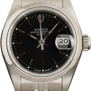 Lady Rolex Date 69160 Black Dial (2)