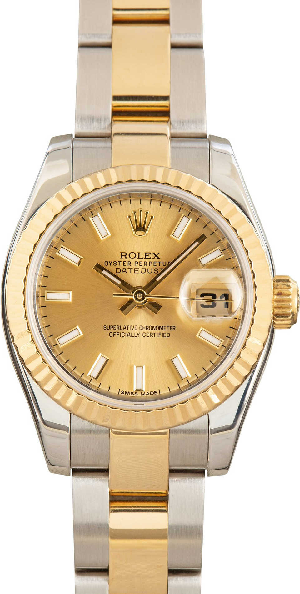 Lady Rolex Datejust 179173 Champagne Dial (3)