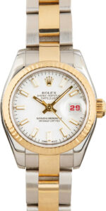 Lady Rolex Datejust 179173 White Dial (2)
