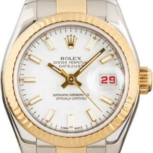 Lady Rolex Datejust 179173 White Dial (2)