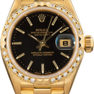 Lady Rolex Datejust 69268 Black Dial (3)