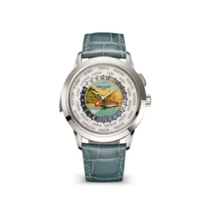 Patek Philippe 5531G-001 GRAND Complications Grand Feu Cloisonné Dial Blue-Green Alligator Strap