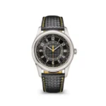 Patek Philippe 6007G-001 Calatrava Black Dial Black Leather Strap