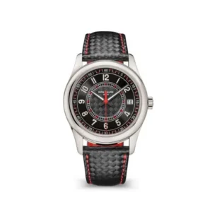 Patek Philippe 6007G-010 Calatrava Black Dial Black Leather Strap