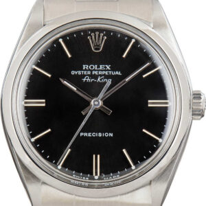 Rolex Air-King Stainless Steel 5500 Black Dial