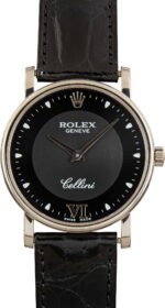 Rolex Cellini Black Dial Ref 5115 18k White Gold (2)