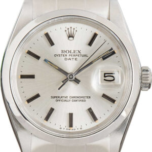 Rolex Date 1500 Silver Index Dial (4)