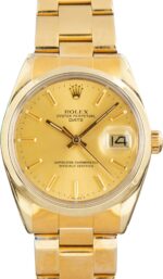 Rolex Date 1550 Yellow Gold Shell