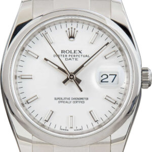 Rolex Date Ref 115200 White Dial (4)