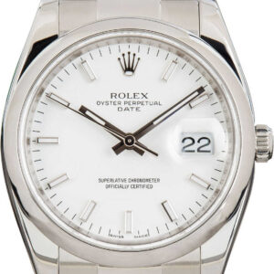 Rolex Date Stainless Steel 115200 White Dial (5)