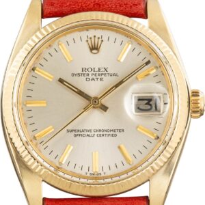 Rolex Date Yellow Gold 1503 Silver Dial