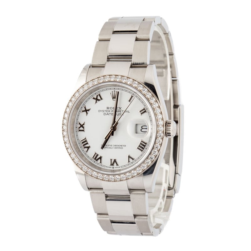 Rolex Datejust 126284 White Roman Dial - Image 4