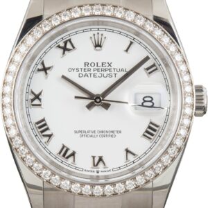 Rolex Datejust 126284 White Roman Dial