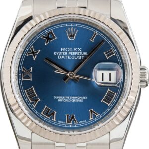 Rolex Datejust 36 Ref 116234 Blue Roman Dial