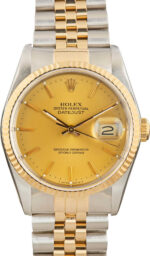 Rolex Datejust 36 Ref 16233 Champagne Index Dial (1)