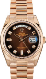Rolex Day-Date 36 Brown Ombre Dial 128235 18k Everose Gold (1)