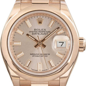 Rolex Lady Datejust 18k Everose Gold 279165 Silver Dial (2)
