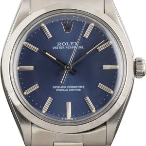Rolex Oyster Perpetual 34 Stainless Steel 1002 Blue Dial (3)