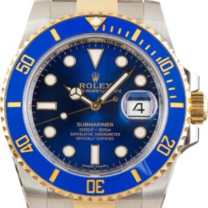 Two Tone Rolex Submariner 116613 Blue Dial