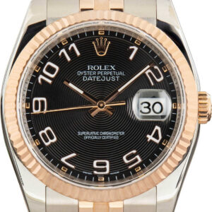Rolex Datejust 36 ref 116231 Black Arabic Dial