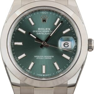 Rolex Datejust 41 Mint Green 126300 Steel Oyster