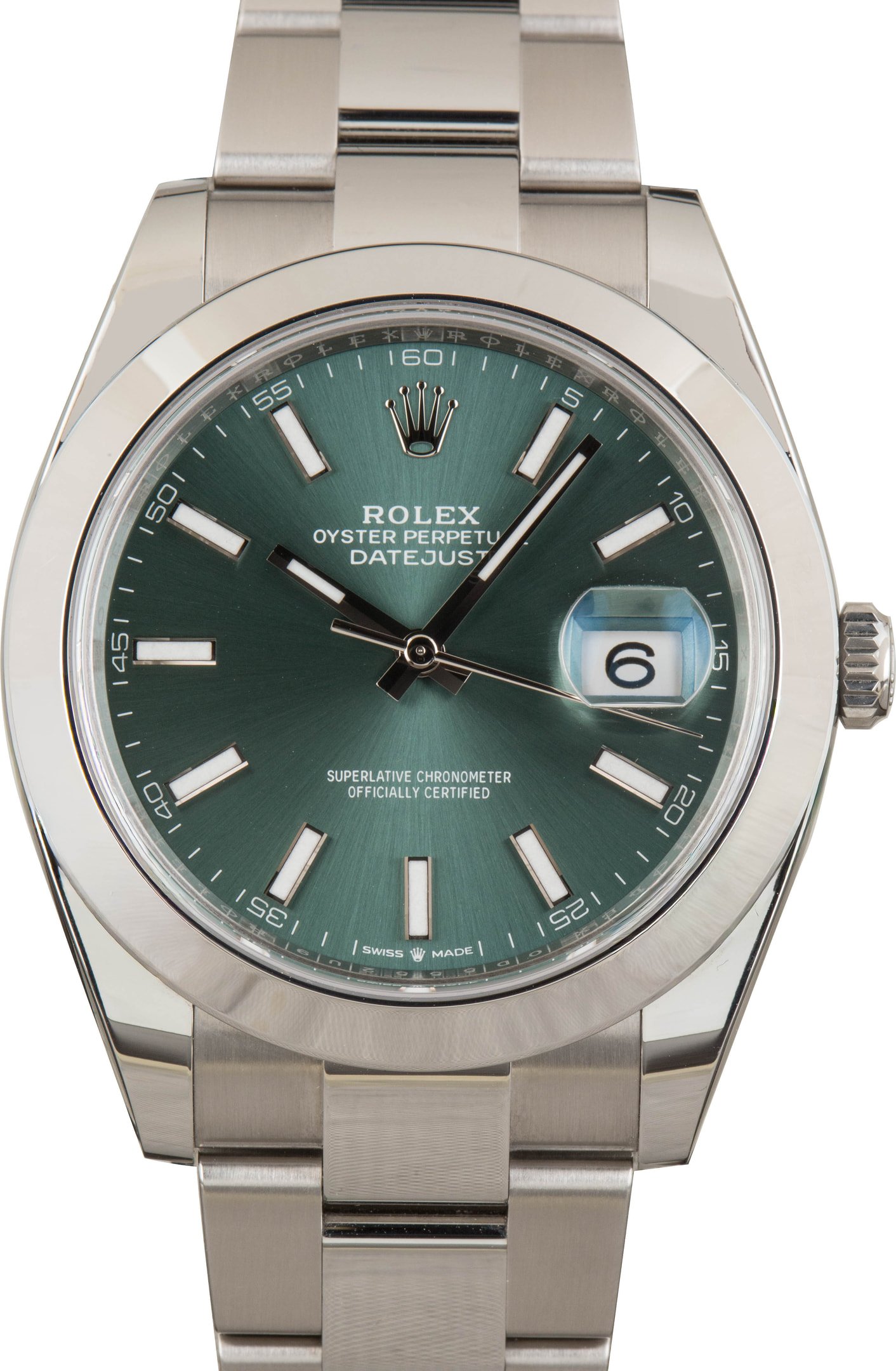 Rolex Datejust 41 Mint Green 126300 Steel Oyster